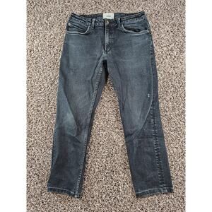 Rollas Mens Sz 31x32 Thin Captain Slim Leg Jeans Black Gray